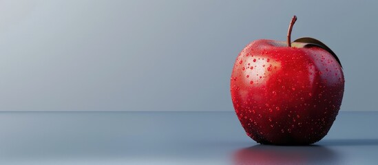 Sticker - Red Delicious apple. Copy space image. Place for adding text and design