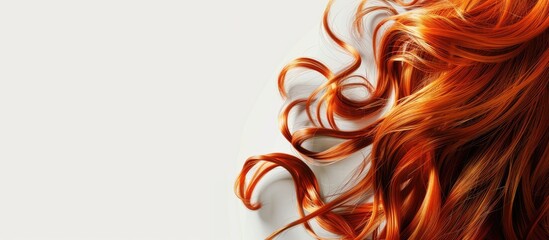 women s hair curling. Copy space image. Place for adding text and design