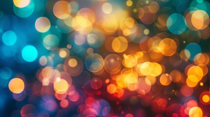 Colorful Bokeh Lights Abstract Background