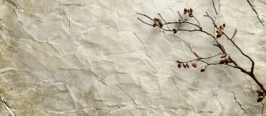 Poster - a letter featuring a twig from a chinese tallow tree. copy space image. place for adding text and de