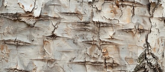 Sticker - Birch bark surface pattern. Copy space image. Place for adding text and design