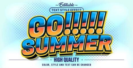 Poster - Editable text style effect - Go Summer text style theme.