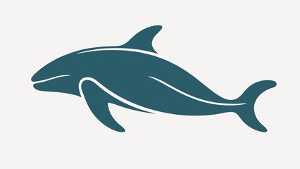 Poster - Stylized dolphin silhouette vector