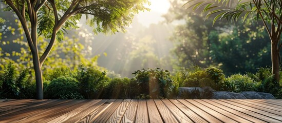 Poster - terrace of the natural backdrop. copy space image. place for adding text and design