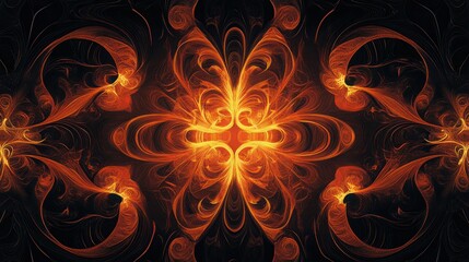 Wall Mural - Abstract Flame Pattern