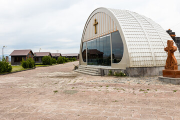 Wall Mural - Catholic Chapel near Black Fortress in Gyumri city