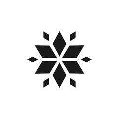 Wall Mural - snowflake or star christmas icon on transparent background. png illustration.