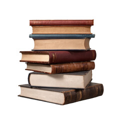 Book stack PNG isolated on Transparent background