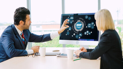 Poster - erp enterprise resource planning software for modish business to plan the marketing strategy