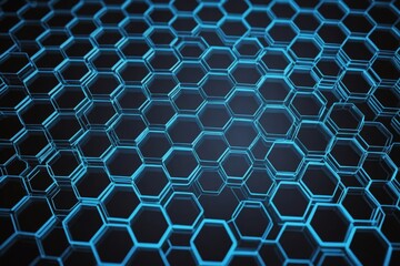 abstract blue technology hexagonal background