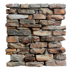 Poster - Old, uneven brick wall fragment is showing different colors and textures, making it perfect for backgrounds