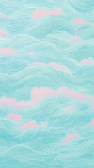 Wall Mural - Serene pastel ocean waves