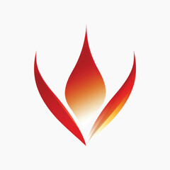 Poster - Abstract flame logo design