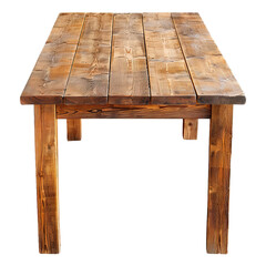 Poster - Rustic wooden table with a flat surface and four legs, ideal for showcasing products or creating a cozy atmosphere