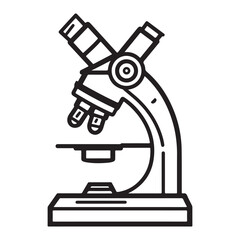 Wall Mural - microscope icon vector design, simple microscope flat icon on isolated white background