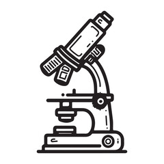 Wall Mural - microscope icon vector design, simple microscope flat icon on isolated white background