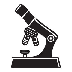 Wall Mural - microscope icon vector design, simple microscope flat icon on isolated white background