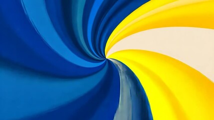 Poster - Vibrant blue, yellow, and white swirls create a modern and trendy abstract backdrop, perfect for adding creativity and joy to any project