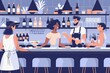 © Premium Stock  - Abstract illustration of friendly service in food service where the connection between staff and guests enhances the overall dining experience making every visit memorable