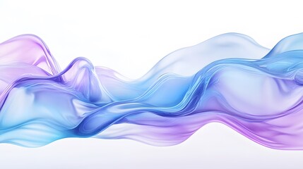 Wall Mural - Abstract liquid waves, with blue and purple colors, against a white background