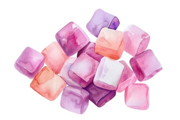 Poster - A group of ice cubes stacked on top of each other, often used as a visual element in presentations or designs