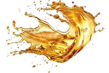 Poster - A splash of oil on a white surface