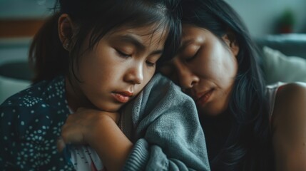 Two people lounging on a sofa, possibly friends or family members