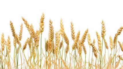 Poster - A beautiful field of wheat with a white sky in the background