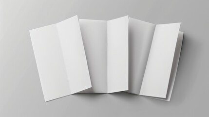 Poster - Three folded white cards on a gray surface