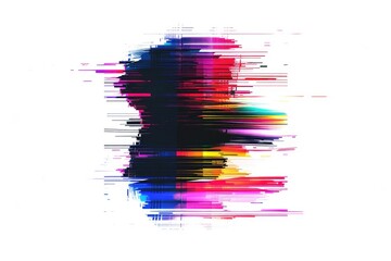 Poster - A blurry image of a man's face