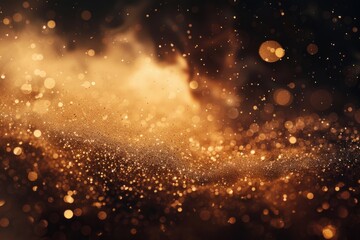 Wall Mural - Close-up of a blurred gold surface