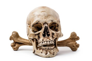 Aufkleber - A skull with crossbones design on a white background, often used as a warning symbol