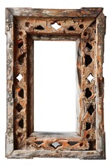 Poster - A simple picture frame with holes on a clean white background, suitable for various uses