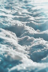 Poster - A close-up shot of snow-covered ground, ideal for winter-themed projects