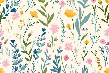 Poster - A collection of vibrant flowers arranged on a clean white surface