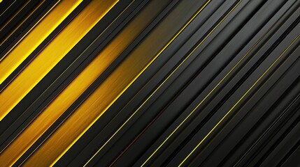 Aufkleber - A stylized pattern of black and yellow lines on a flat surface