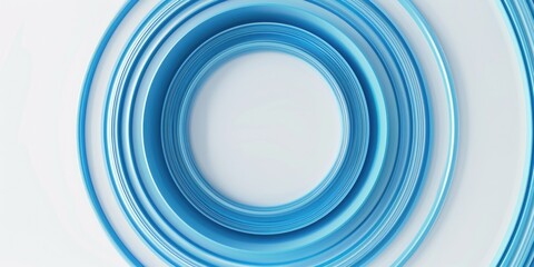 Poster - A close-up view of a blue ring on a white surface, perfect for jewelry or product advertising