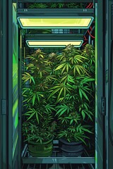 Wall Mural - A room filled with various types of green plants