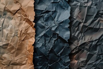 Poster - Two sheets of paper with brown and blue hues