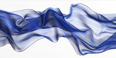 Poster - A detailed view of a blue and white cloth pattern