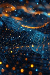 Poster - A close-up shot of a bright blue and yellow background, ideal for designs and graphics