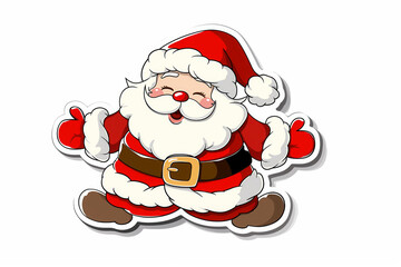 Happy cartoon Santa Claus sticker