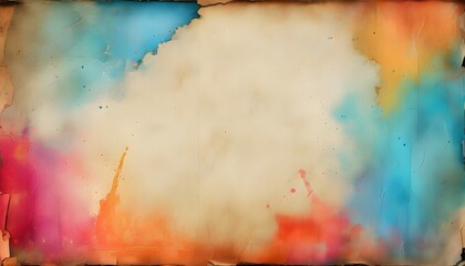 Wall Mural - vintage color paint texture on worn paper background