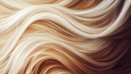 Poster - Abstract Swirling Blonde and Brown Hair Texture