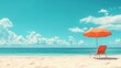 © Roman - Beach chair and umbrella on the beach
