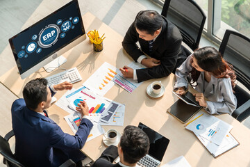 Poster - erp enterprise resource planning software for modish business to plan the marketing strategy