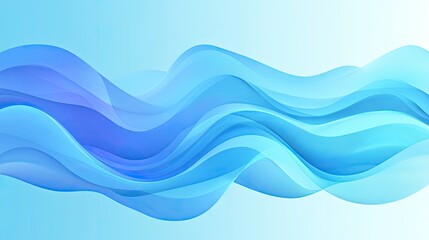 Poster - Abstract blue wave background. Perfect for website backgrounds, presentations, or social media.