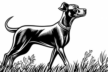 Cute coloring page featuring a playful dog for kids creativity.