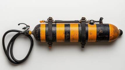 Scuba tank, on the white background