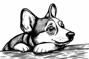 Cute coloring page featuring a playful dog for kids creativity.